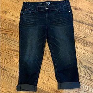 Cropped jeans-dark rinse